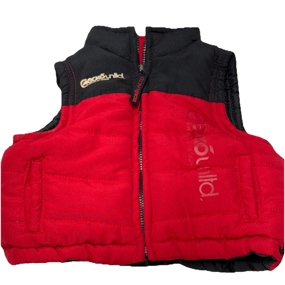 Echo Units Puffer Best Red And‎ Black Infant 3-6 Months Pockets